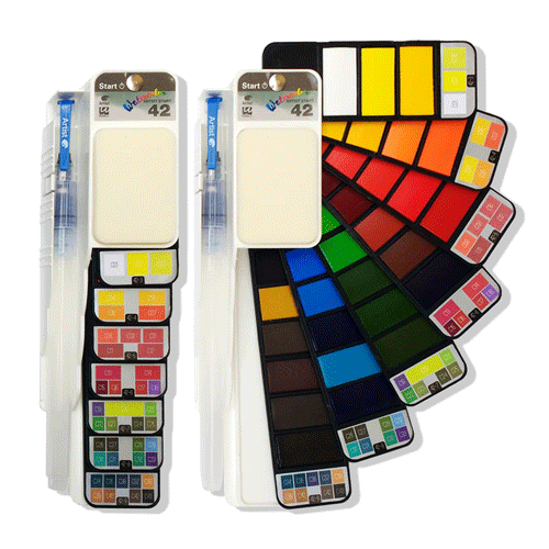 Caja Acuarelas Abanico con 42 Colores Artist Start