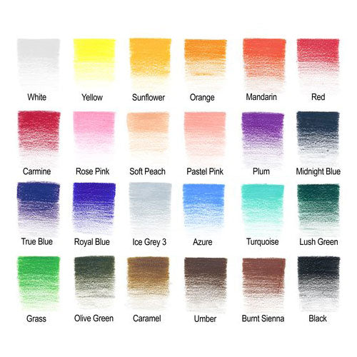 Estuche Metálico de 24 Lápices de Colores de Mina Suave