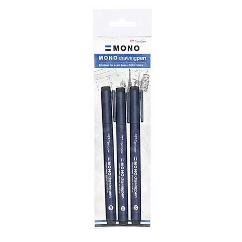 Set 3 Rotuladores Mono Drawing Pen Para Líneas Finas