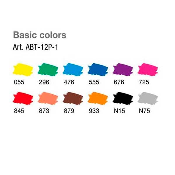 Set de 12 Dual Brush Pens Tombow Primary Colours